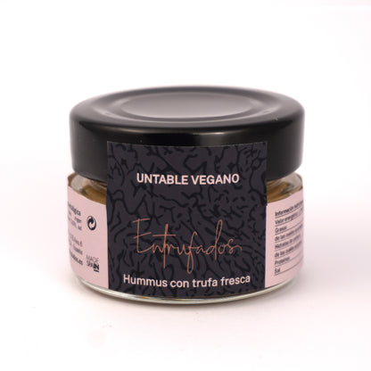 Untable vegano Hummus con trufa negra (Tuber melanosporum)